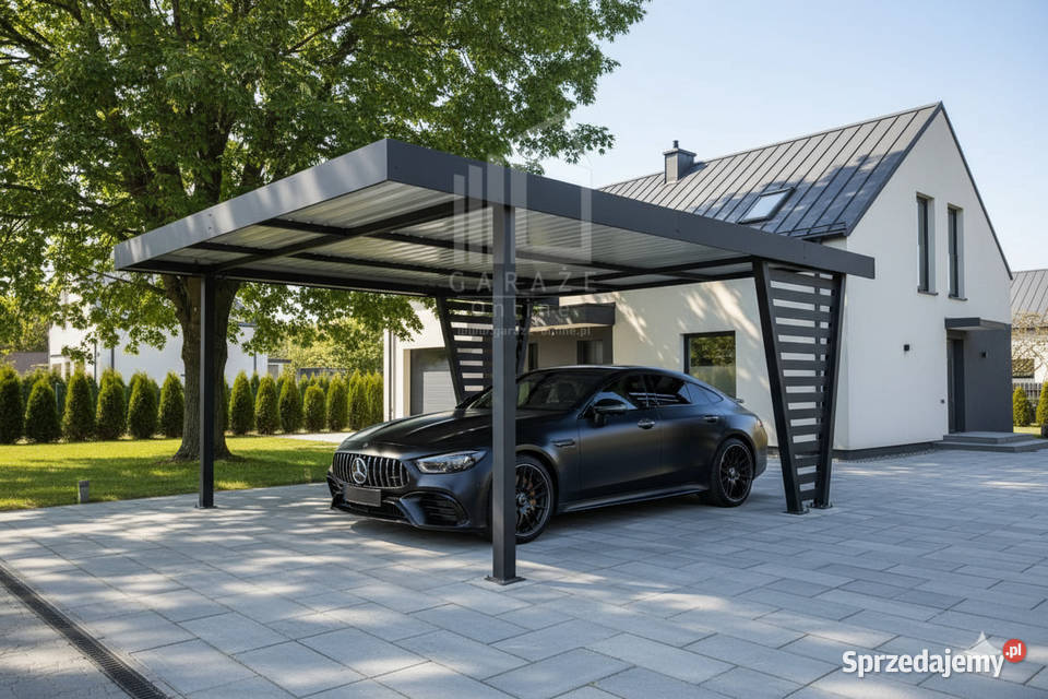 Carport V PREMIUM 48x5m Wypełnienie panelami blacha Sprzedaż