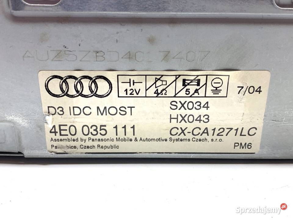 RADIO AUDI A6 C6 4E0035111 0411 ODTWARZACZ sprzedam