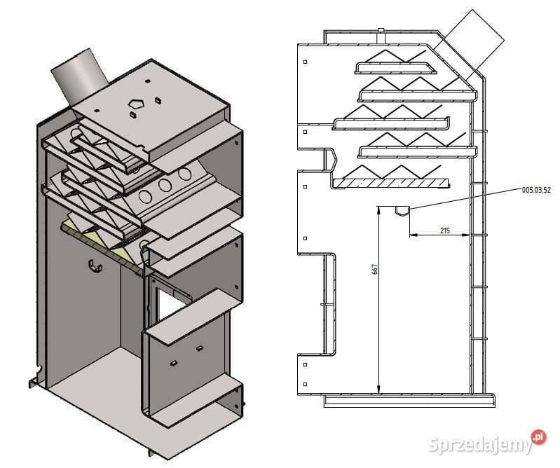 Kocioł piec co na ekogroszek 30kw z podajnikiem Kotły i Piece CO Pleszew sprzedam
