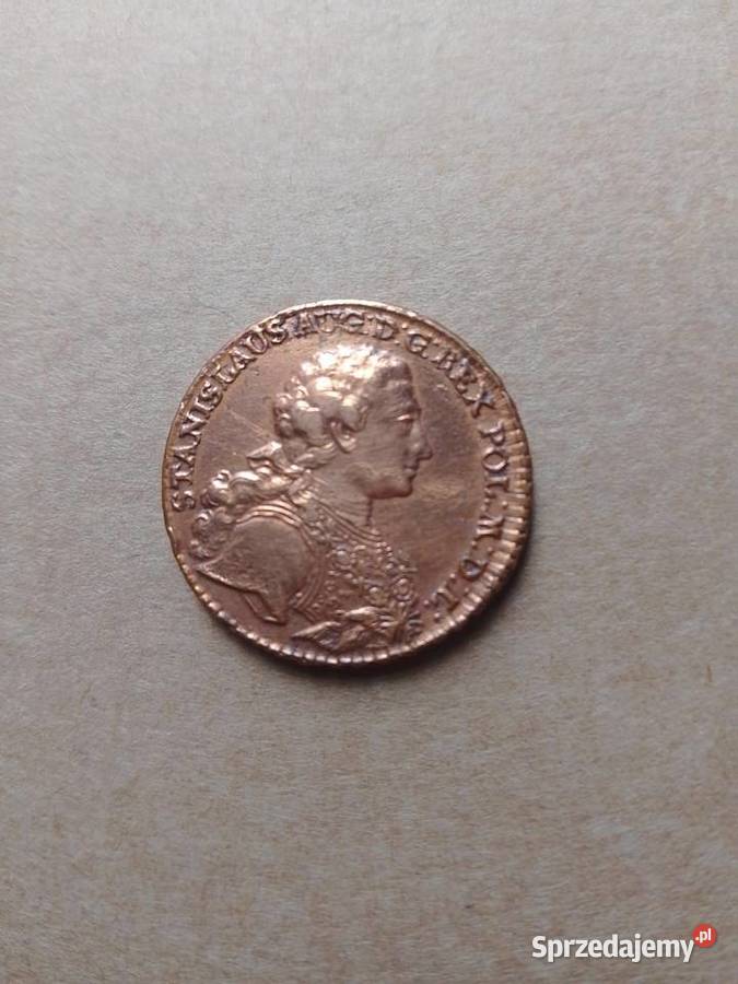 Trojak trzy grosze Zbrojarz 1765r ekstremalnie Numizmatyka dolnośląskie