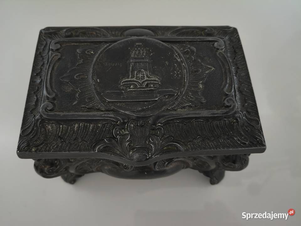 Szkatułka antyk sygnowana Szczecin