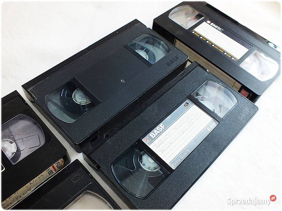 Kaseta VHS 7 Nagranych Kaset Video BASF lubuskie Żary sprzedam