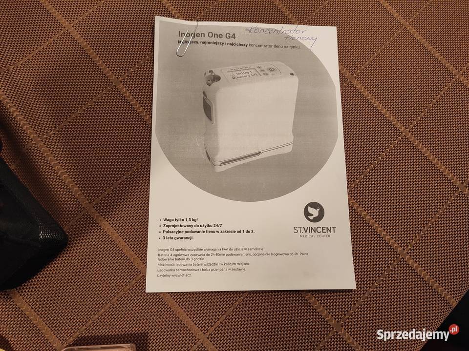 Koncentrator tlenu Inogen One G4 8 ognbat pomorskie sprzedam