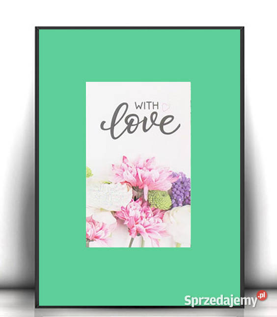 love plakat A4 mały obrazek na ścianę plakat do Białystok sprzedam