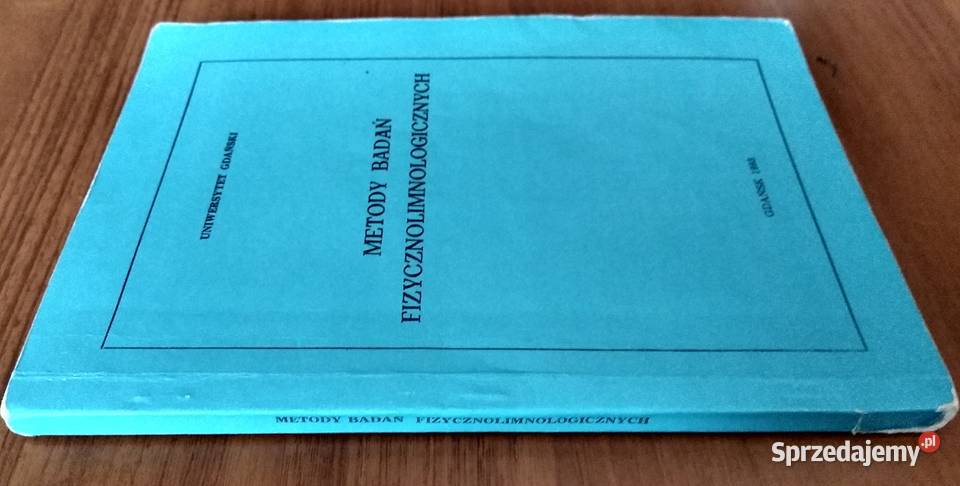Metody badań fizycznolimnologicznych Lange tradycyjny podręcznik Podręczniki Gdańsk sprzedam