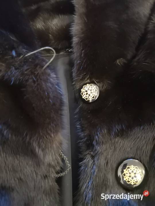 SAGA MINK futro damskie naturalne z norek kaptur mazowieckie Warszawa