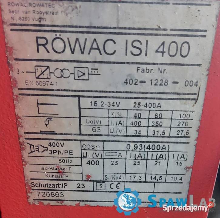 Lorch 905 S5 Rowac ISI 400 Krotoszyn
