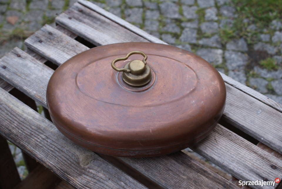 Miedziany termofor z mosiężnym korkiem Warszawa