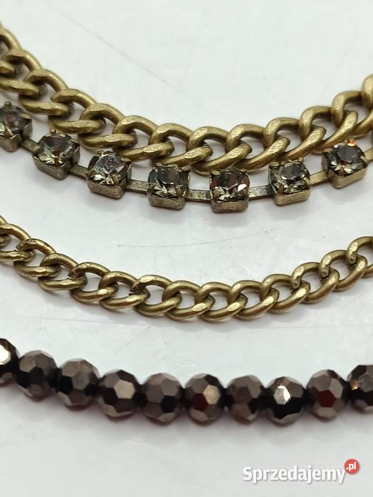 Naszyjnik kolia kolor starego złota Zamość