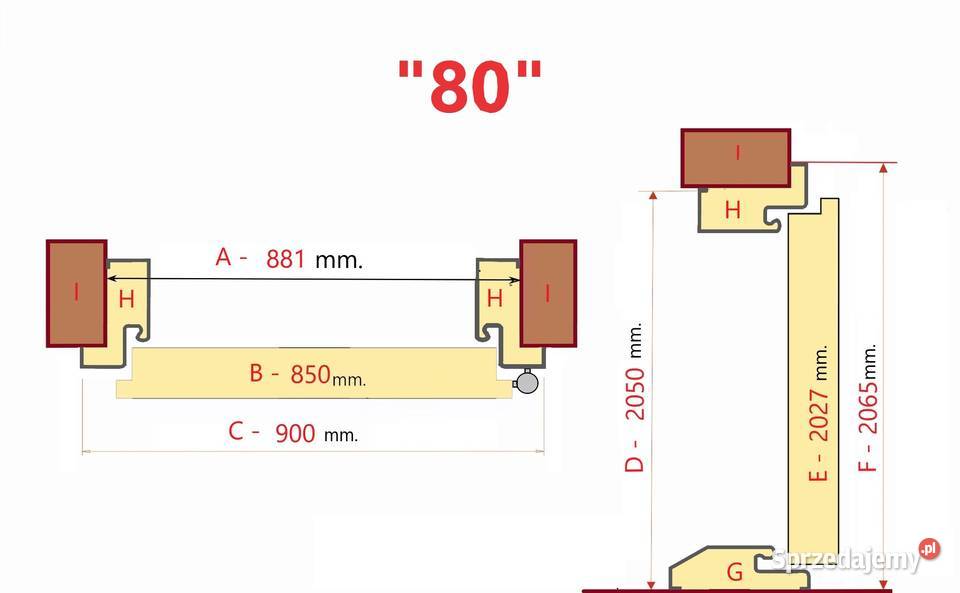 Drzwi zewnętrzne 55 mm GADOT LA5 INOX 8090 mazowieckie