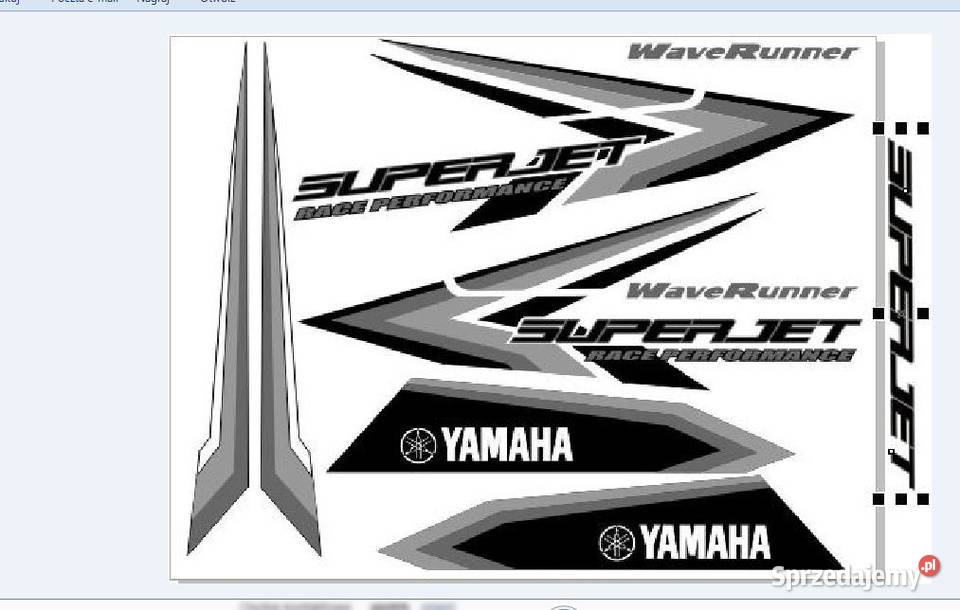 naklejki yamaha superjet wave runner mazowieckie Raszyn sprzedam