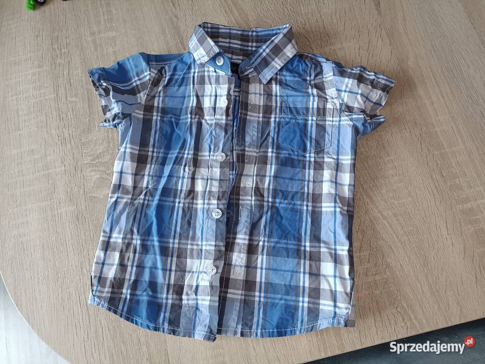 Koszula w kratę niebieska Baby Skill 80 Rozmiar 80 Kwidzyn