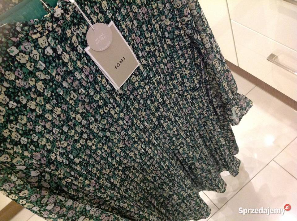 Sukienka Damska ICHI ML NOWA zielona Kwiatki Nowa Sól