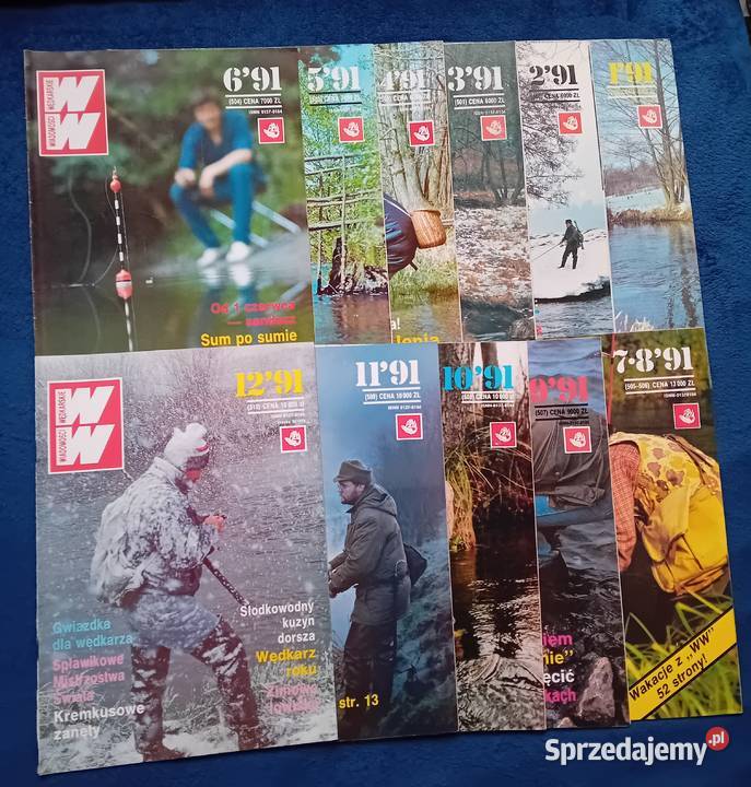 Miesięcznik Wiadomości Wędkarskie rocznik 1991 Koźminek