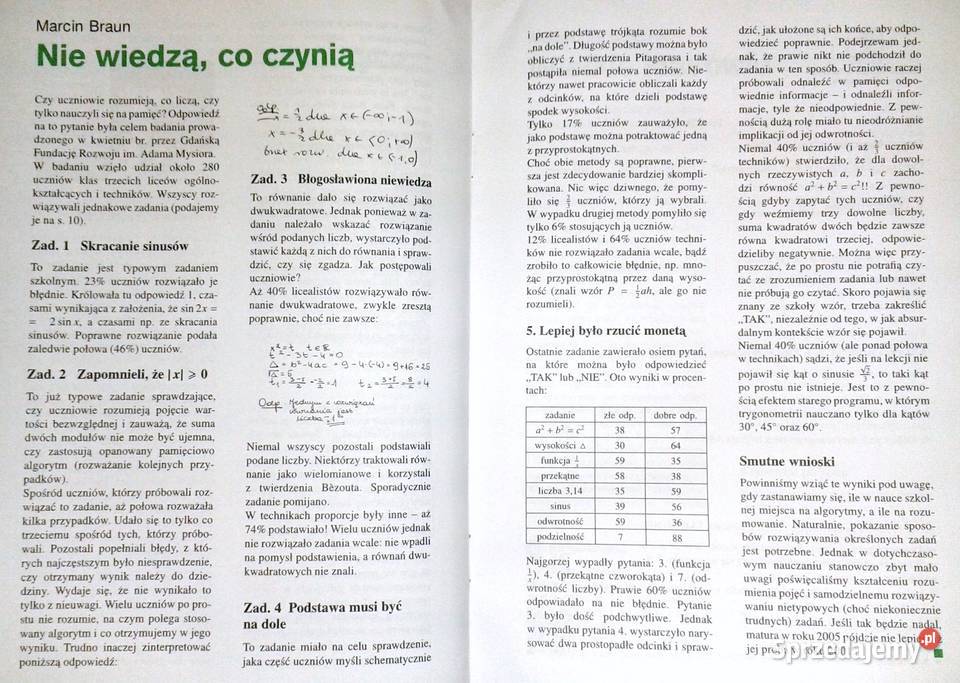 Matematyka w szkole 0506 2003 Red Marcin Braun Chełm