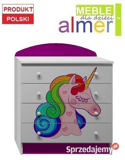 JEDNOROŻEC 14 N1 komoda dziecięca MALOWANA 80x47