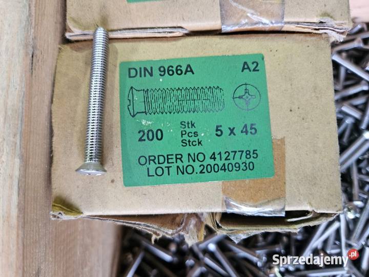 5x45 A2 Wkręt DIN 966 Pozostałe Rydułtowy