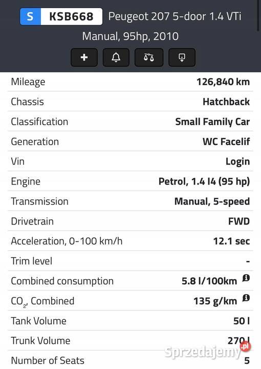 SILNIK KOMPLET Peugeot 207 208 308 14 16V VTI 95 Silniki kompletne Chełm