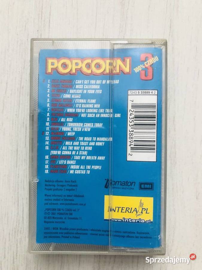 Kaseta audio Popcorn Składanka hity Minogue Łódź