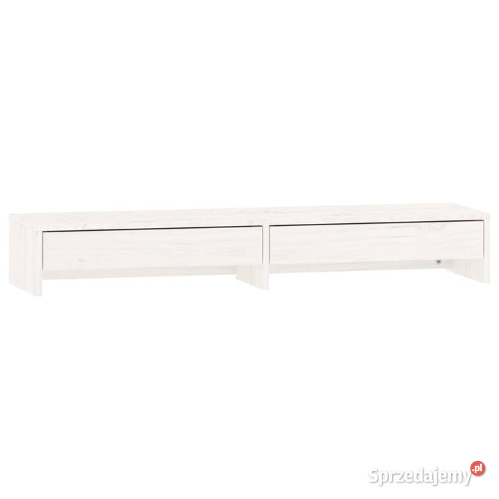 Podstawka na monitor biała 100x27x15 lite drewno Dom i Ogród
