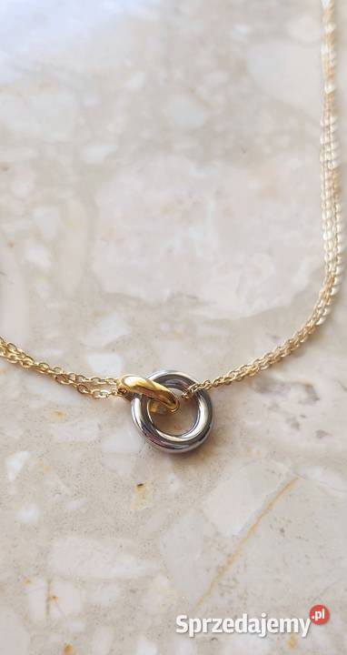Nowy naszyjnik łańcuszek stal chirurgiczna złoto