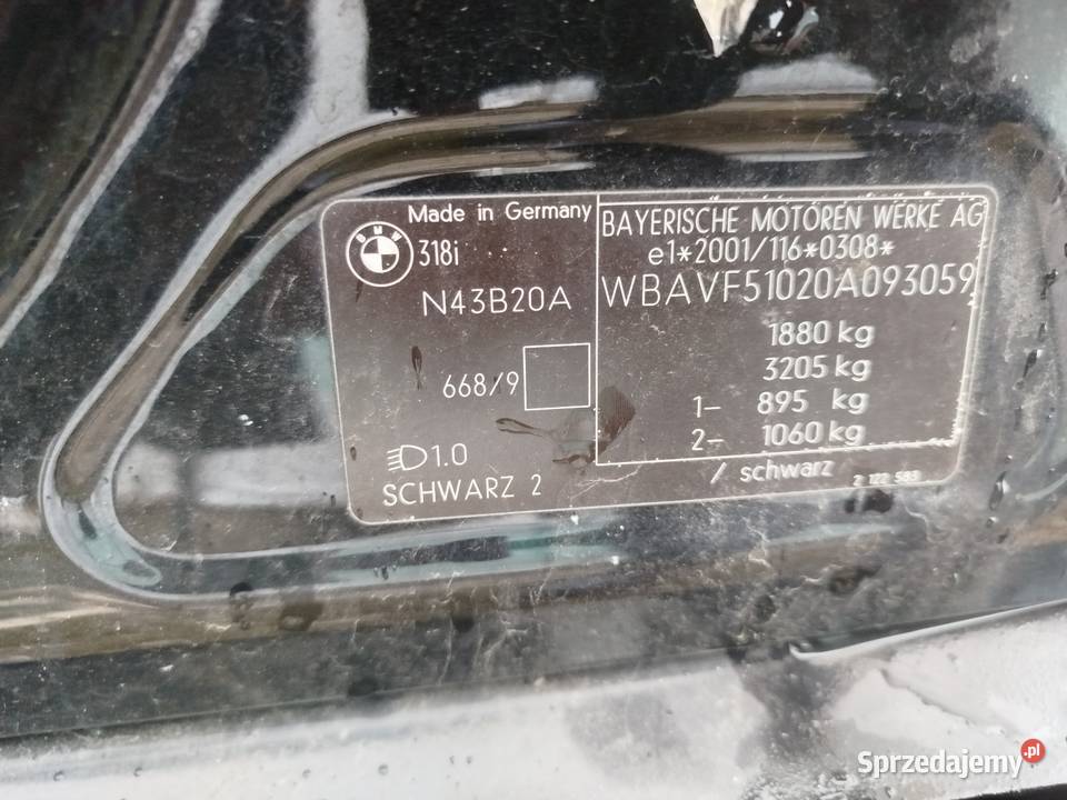 Części BMW e 90 16 b 2007r Limanowa sprzedam