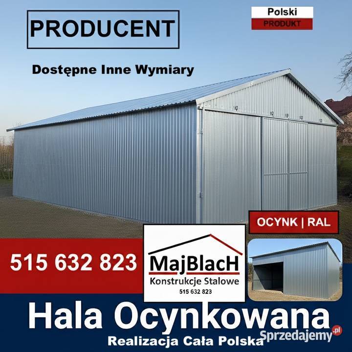 Otwarty Garaż Blaszany Grafit WiataHala bez Garwolin sprzedam