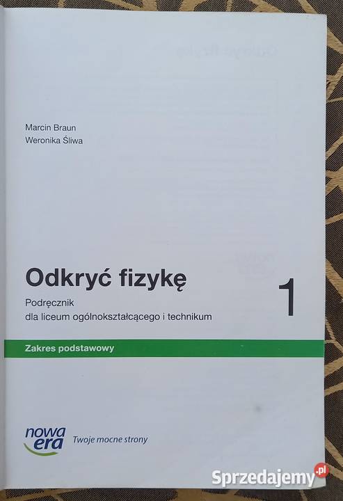 Odkryć fizykę 1 Podręcznik Liceum Technikum tradycyjny podręcznik