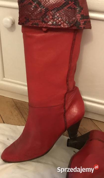 Śliczne oryginalne kozaczki z miękkiej skórki Kozaki Gdańsk