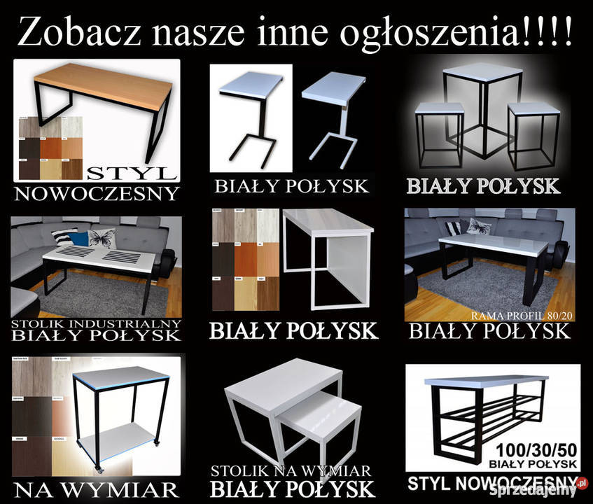 Industrialny stolik pod laptopa ława stół Sosnowiec sprzedam