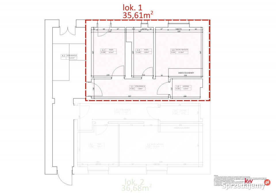 sprzedaży mieszkania 3561m2 3pokojowe Poznań