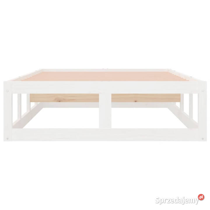 Rama łóżka biała lite drewno 100 x 200 WM820787 28cm