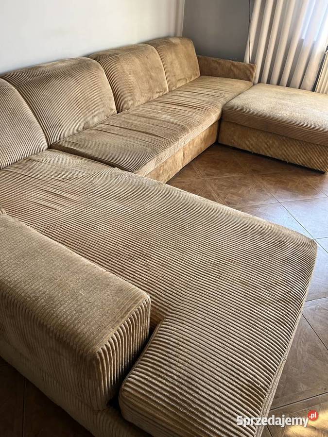 Kanapa rogowa w kolorze beżowym Jednorożec