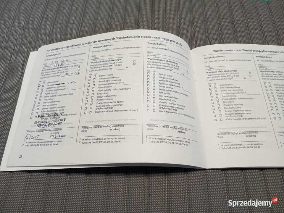 Opel ASTRA 2 CLASSIC G 2006 Książka Gwarancyjna Łódź sprzedam