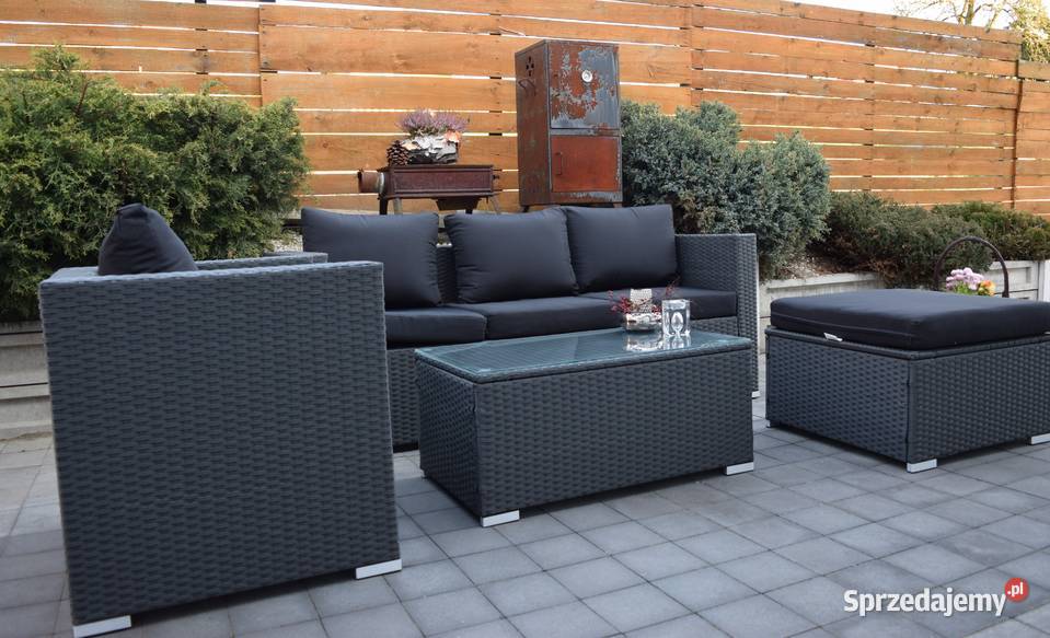 BORNEO popiel grafit technoratan sofa fotel pufa małopolskie Bosutów