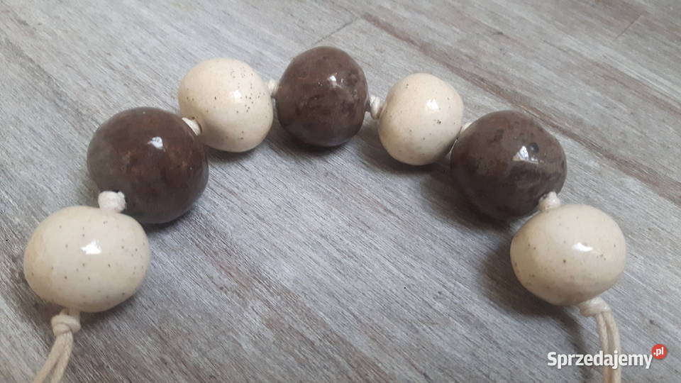 Naszyjnik ceramiczny ręcznie wykonany Otwock