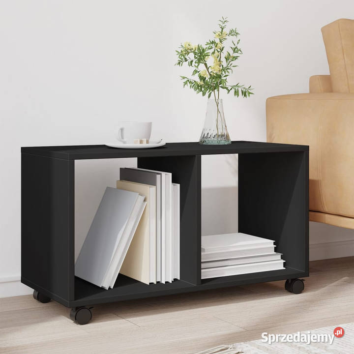 Szafka na kółkach czarna 72x33x425 WM853138 Stoły Warszawa