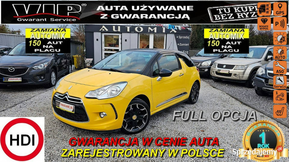 Citroen DS3 FULL Najlepszy 16 HDI 112 światła LED Świdnica