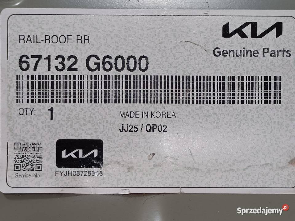 KIA PICANTO 18 WSPORNIK WZMOCNIENIE DACHU TYŁ Pleszew