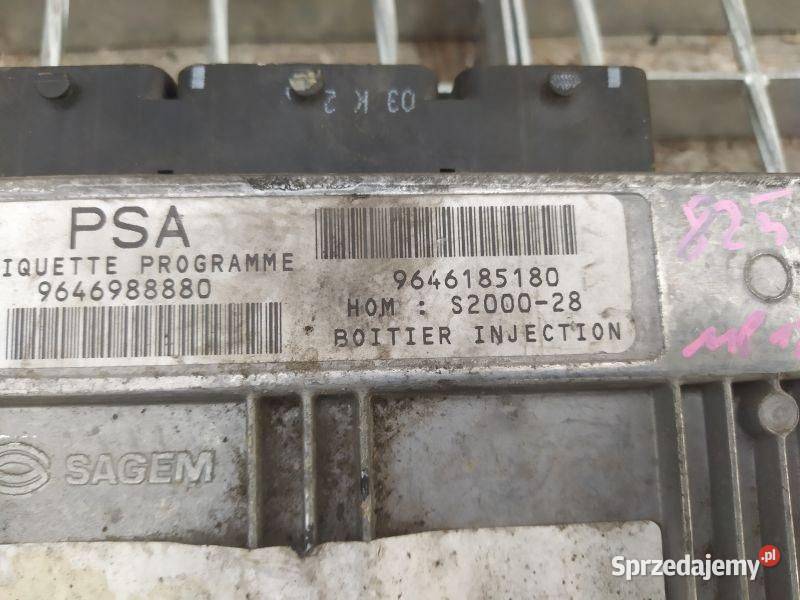 STEROWNIK SILNIKA KOMPUTER ECU PEUGEOT 307 2003 Czujniki i sterowniki Gliwice