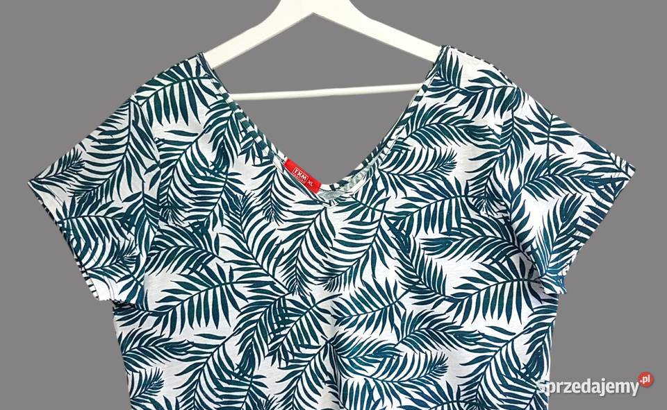 Damska bawełniana bluzka zielona krótki rękaw małopolskie Chrzanów sprzedam