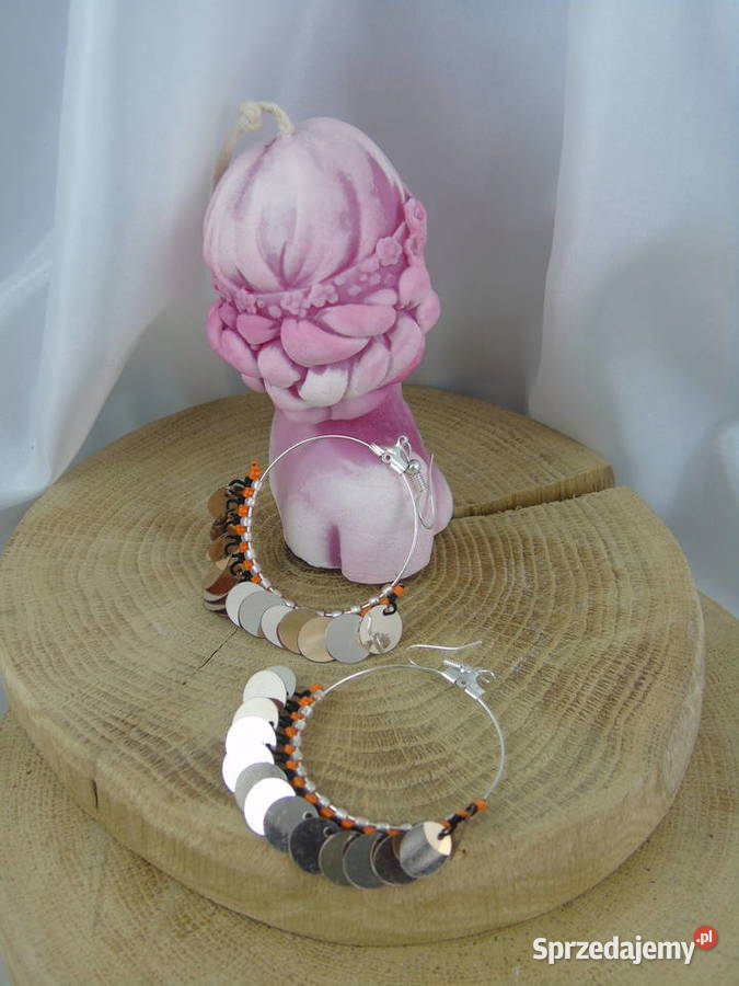 Kolczyki różne kolory Wiśniowa