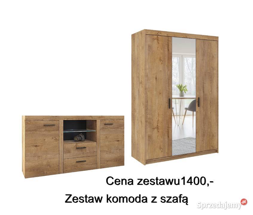 Zestaw mebli szafa garderoba lustro komoda małopolskie Myślenice