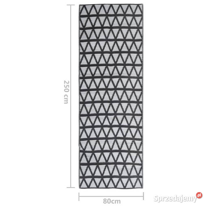 Dywan zewnętrzny czarny 80 x 250 PP WM317006 Warszawa
