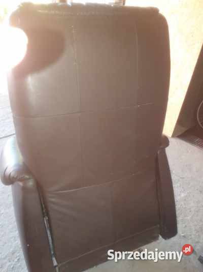 fotel niemiecki skórzany rozkładany z regulacją Biała Podlaska sprzedam