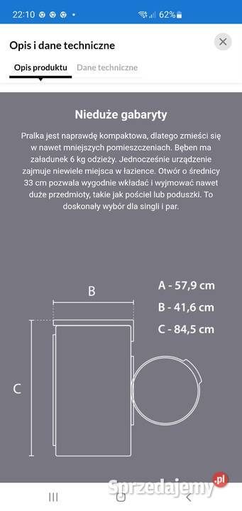 Pralka SHARP Łódź sprzedam