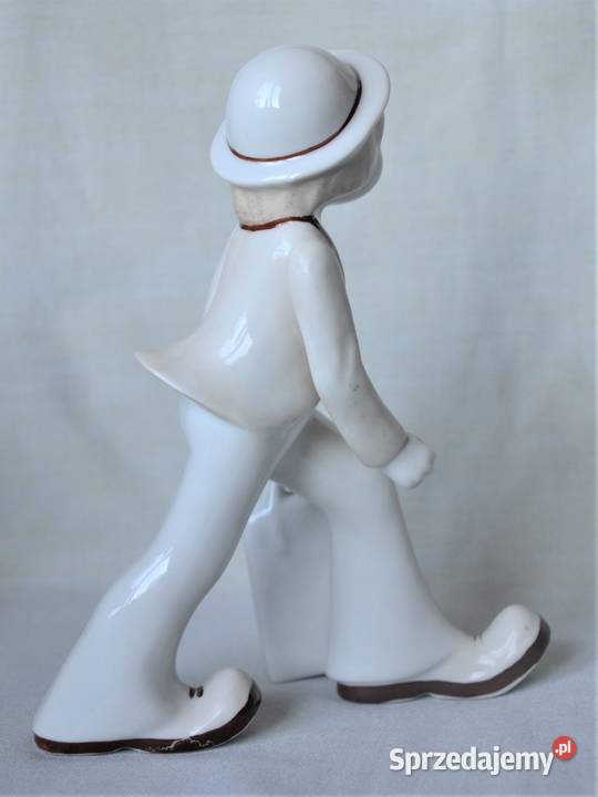 Chłopiec z walizką w stylu art deco wys21 szer17 Porcelana i szkło mazowieckie Warszawa