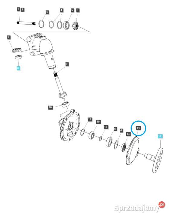 Koło zębate zębatka stożkowa 38T TRG400 LS podkarpackie