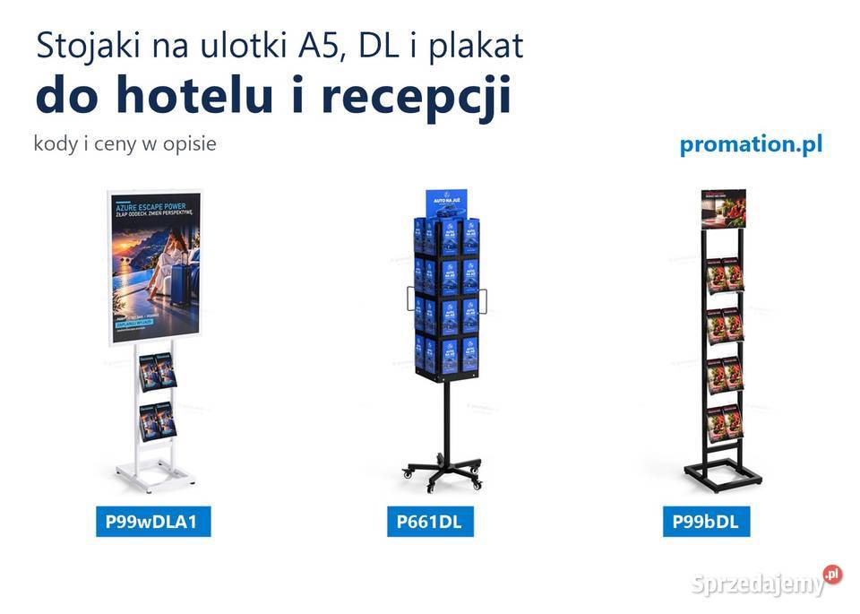 Stojaki na ulotki A5 i DL do hotelu i recepcji pomorskie