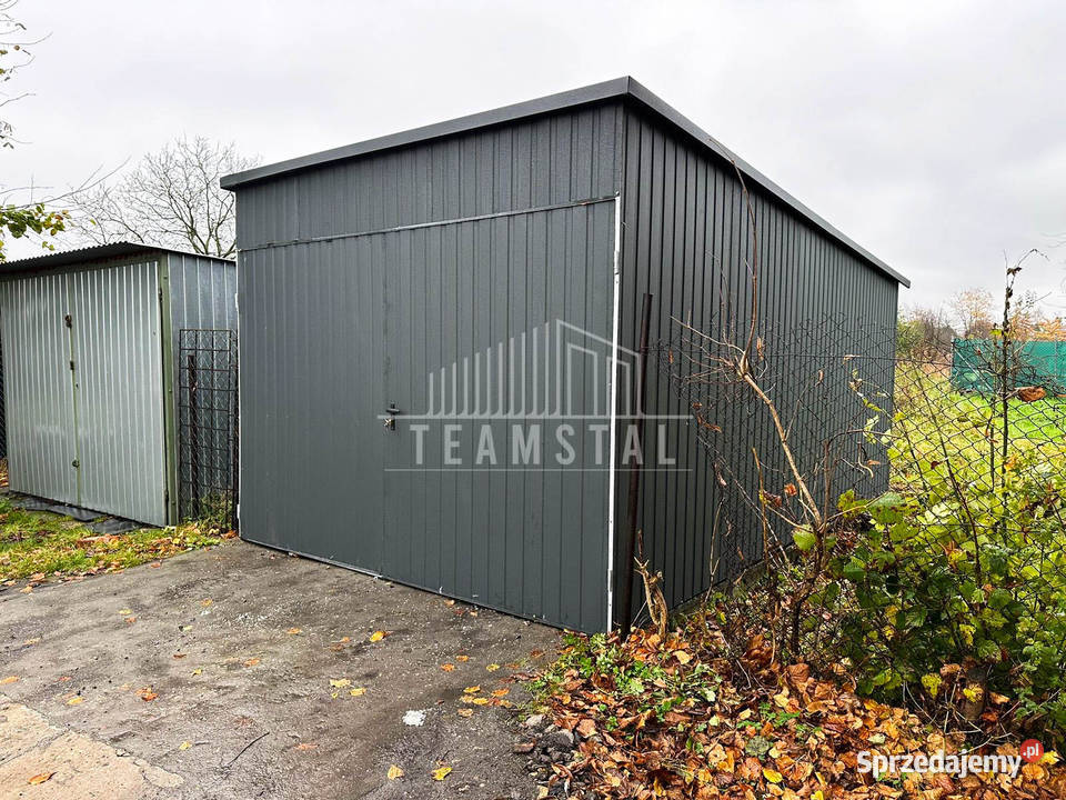 Garaż Blaszany 3x6 Brama Dwuskrzydłowa Antracyt zachodniopomorskie Nowogard